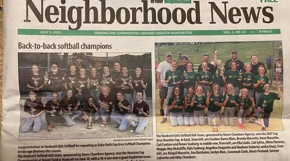 Banner Support for the Hooksett Softball Team
