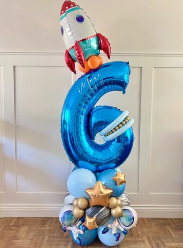 Personalised number balloon stack for birthday party, Uckfield,crowborough, heathfield, East Sussex