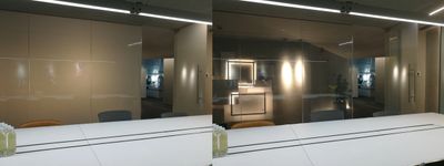 Smart switchable glass for office partition