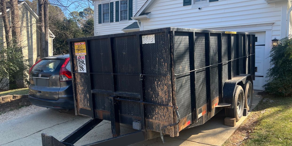 Dumpster-On-Wheels in Holly Springs, NC for siding, renovations, remodeling, and garage cleanouts.