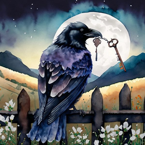Raven with Key