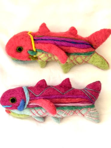 Fish in Coral and Rose