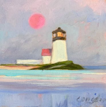Hazy Brant Point, 6"sq, $125