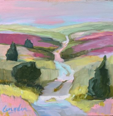 Autumn Road, 8" sq, $175