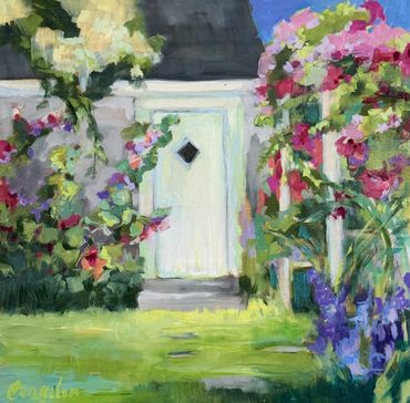 Morning in the Garden, 12"sq, $250