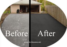 before and after pictures of a road 
