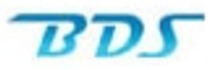Blue stylized BDS logo with a swoosh design.