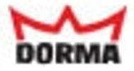 Dorma logo with stylized letters in black and red.