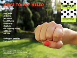 "Ways to Say Hello" by Janet Wong from HOP TO IT: Poems to Get You Moving