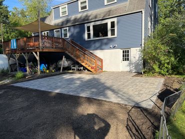 Patio installation, Andover, Massachusetts