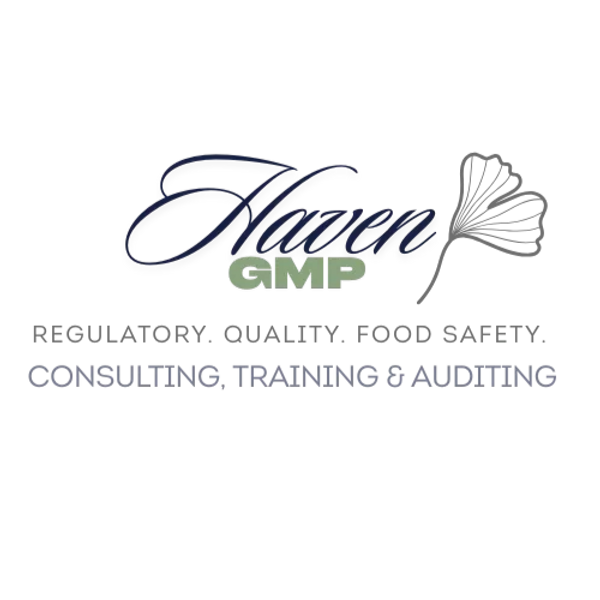 Logo for Haven GMP, specializing in consulting, training, and auditing.