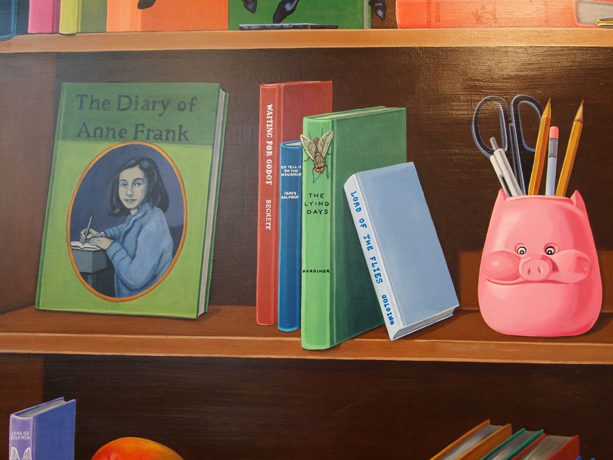 detail: Lord of the Flies, Diary of Ann Frank, History of Literature Mural
Swampscott High School