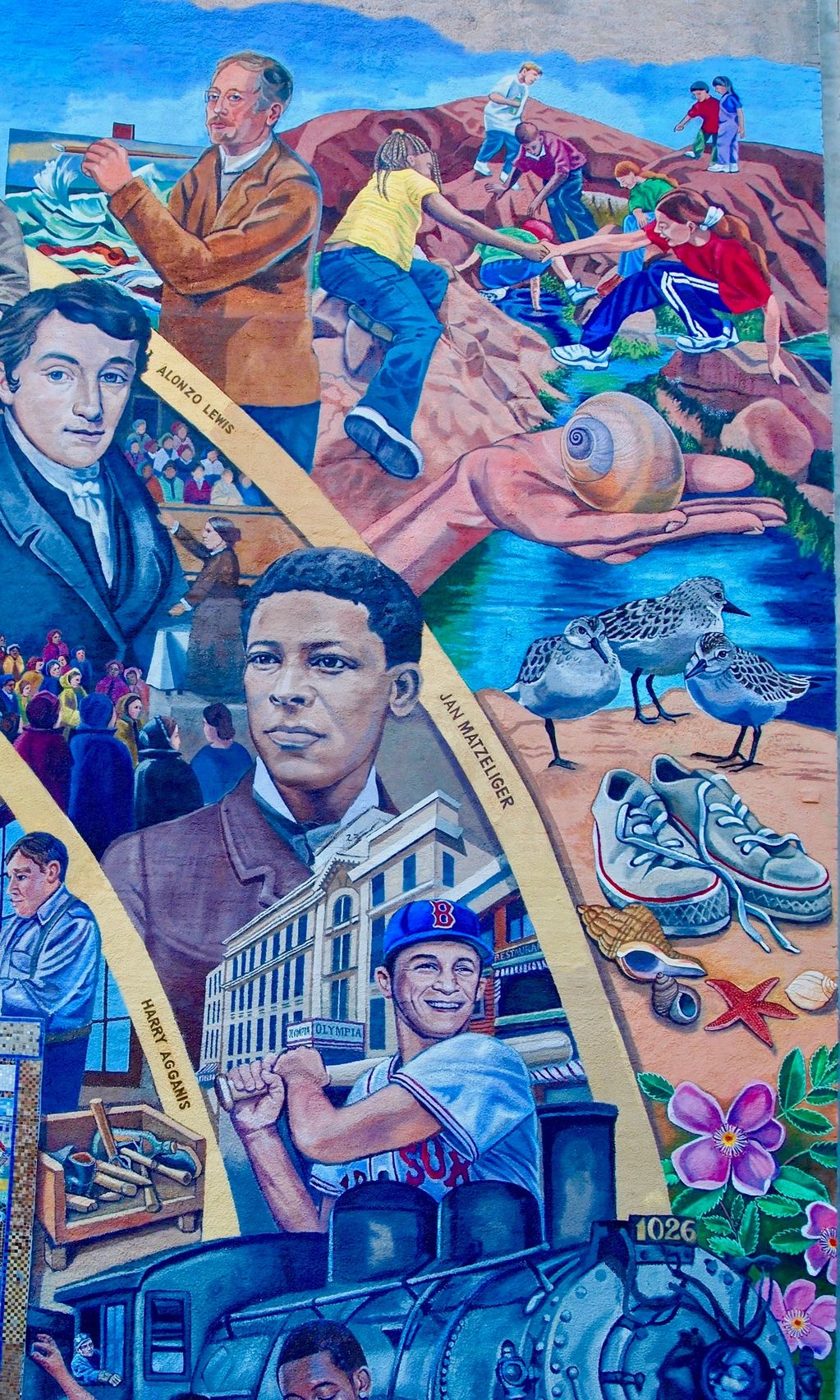 Right side of the Lynn Stories Mural