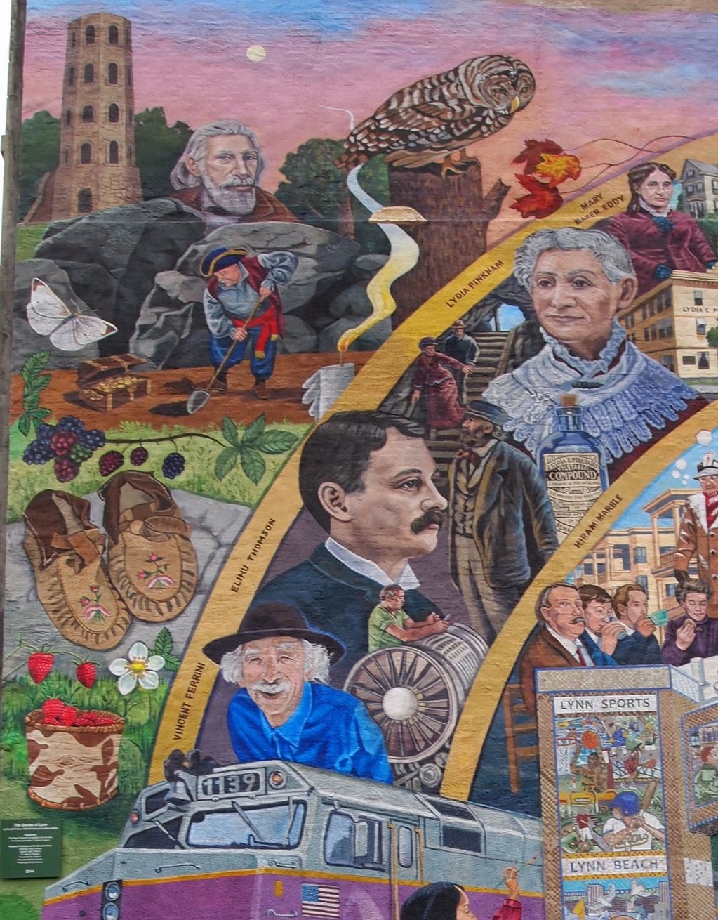 Left side of the Lynn Stories Mural