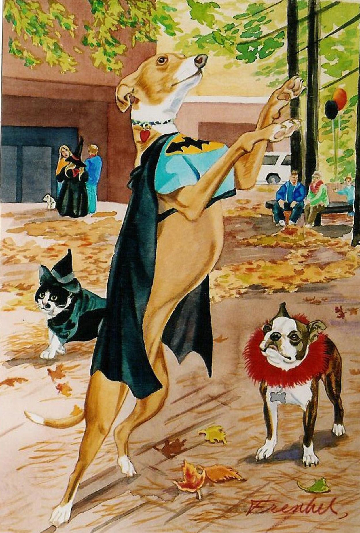 Super-Dog, Salem Halloween Dog's Costume Competition in Salem, Massachusetts