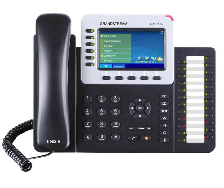 Grandstream GXP-2160 phone connects to UCM 6202 UCM 6204 UCM 6208