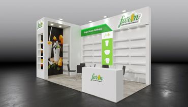 Farin Organik Ambalaj Sistemleri, ahşap fuar standı. Tasarım fuar teşhir standı. İzmir, istanbul