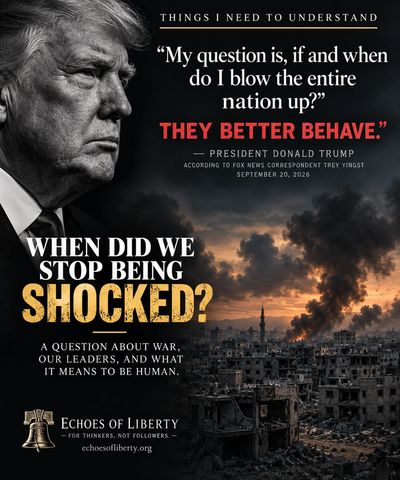 Things I Need to Understand: They Better Behave - President Trump's remark about Iran, over an image