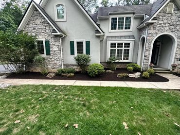 Freshly mulched