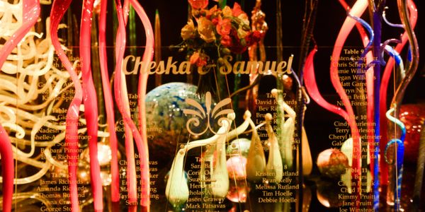 Chihuly Museum weddings by Tampa Wedding Gallery planners and Milan Catering