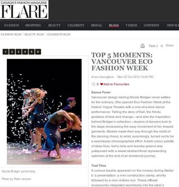 Article about the top 5 moments of Vancouver Eco Fashion Week.