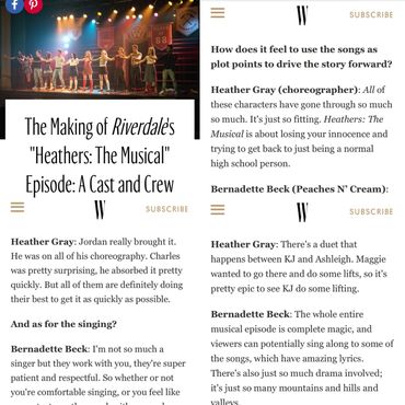 Riverdale's Season 3 "Heather's: The Musical" & Heather Laura Gray interview.
