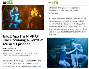 Riverdale's "Carrie: The Musical" & Heather Laura Gray interview.
