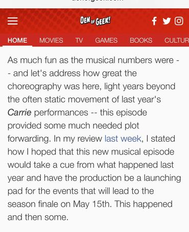 Riverdale's Season 3 "Carrie: The Musical" press.