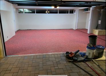 After base coat, broadcast