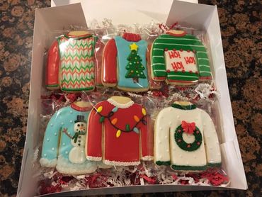 Christmas sweater cookies gift box teacher gifts