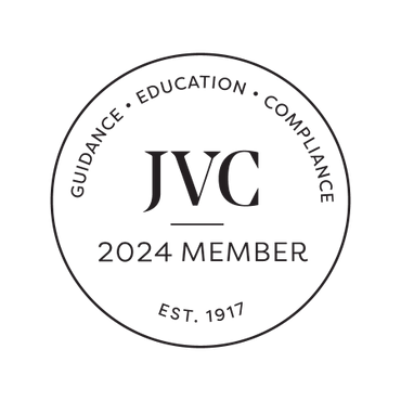 JVC 2024 Member logo in a circular stamp design.
