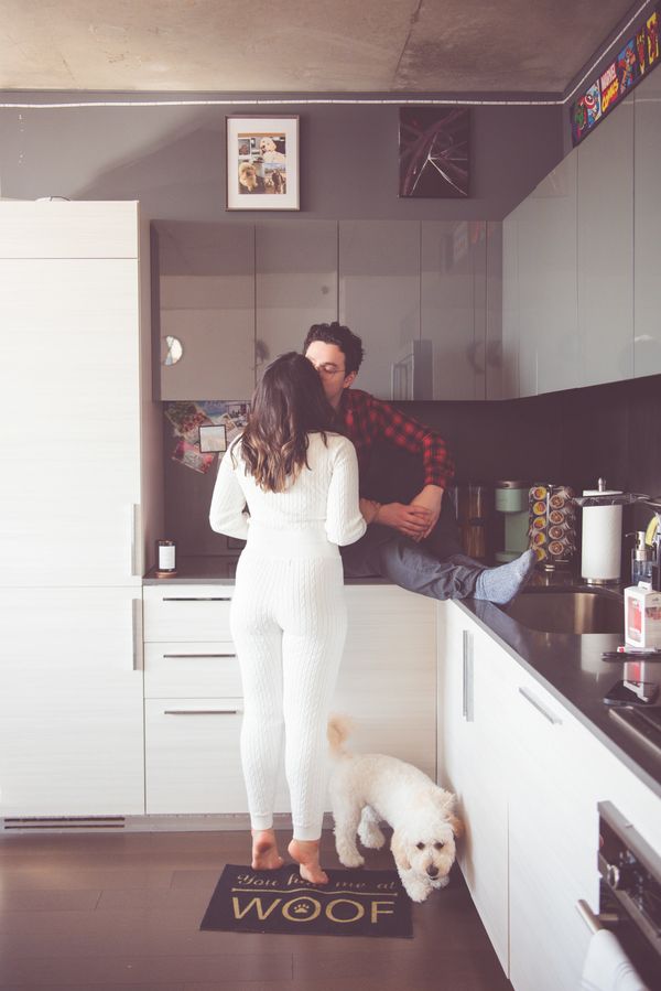 Couple in their kitchen