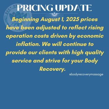 Pricing update announcement for August 1, 2025, reflecting inflation-driven cost increases.