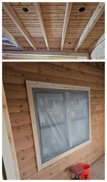 Log Cabin sandblasting job