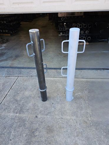 Before and after sandblasting