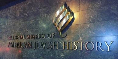 national museum of American jewish history sign in Philadelphia Pennsylvania 