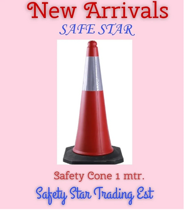 New arrival: 1-meter safety cone by Safety Star Trading Est.