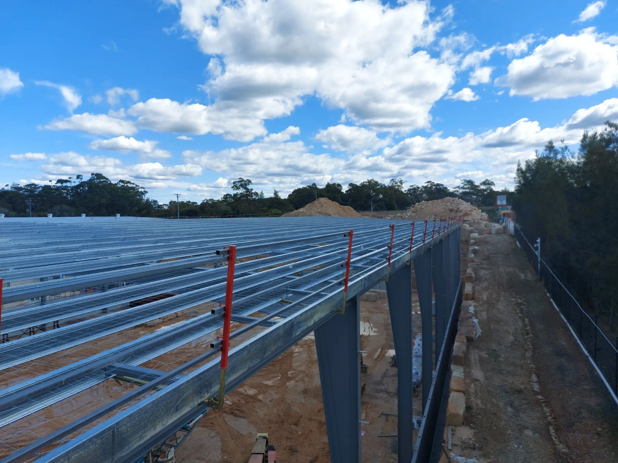 industrial roof edge protection system for crossmuller at Somersby on the central coast NSW