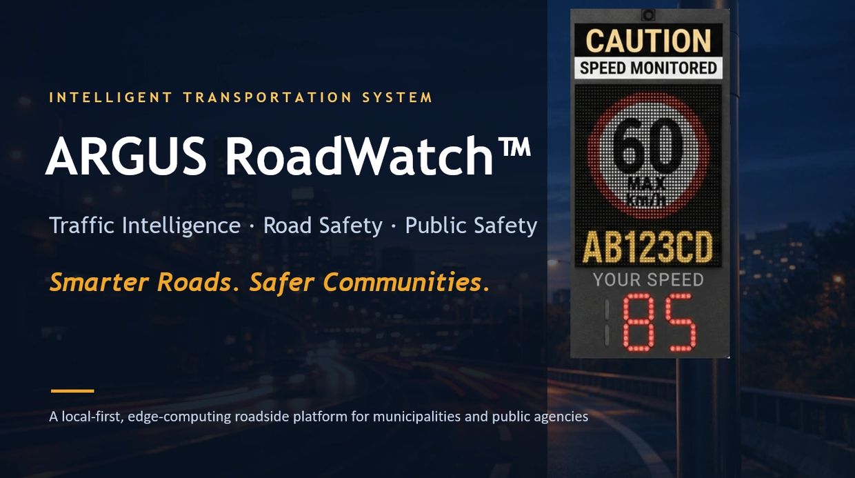 ARGUS RoadWatch™ enhances road safety with intelligent traffic monitoring and speed detection.