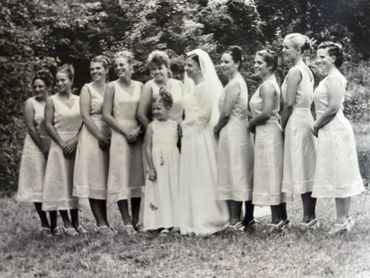 Bride with her bridal party.