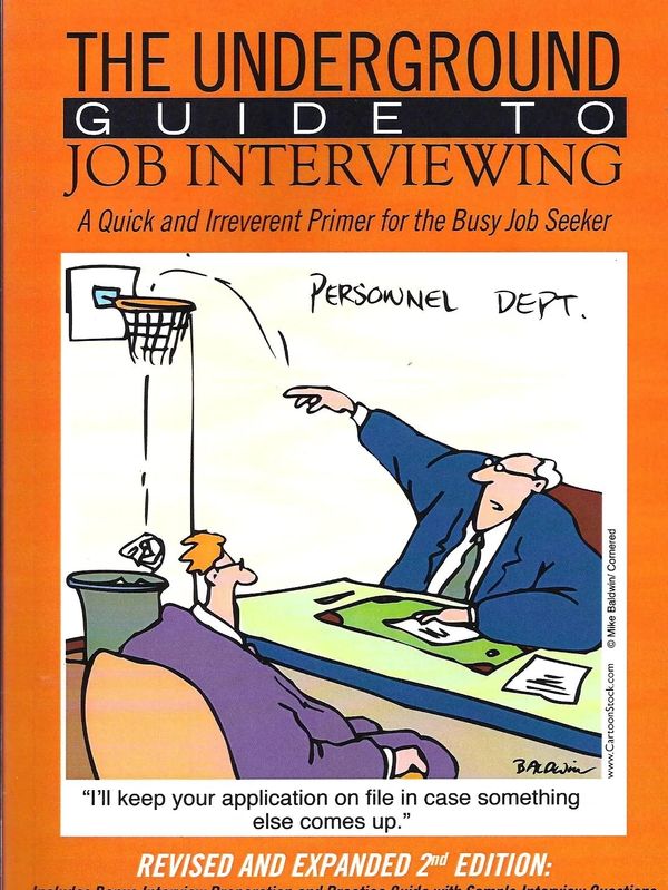 book cover, underground guide to job interviewing