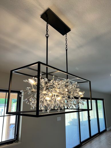 Chandelier in a Living Room