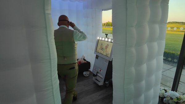 Guests using the Giant photo booth 