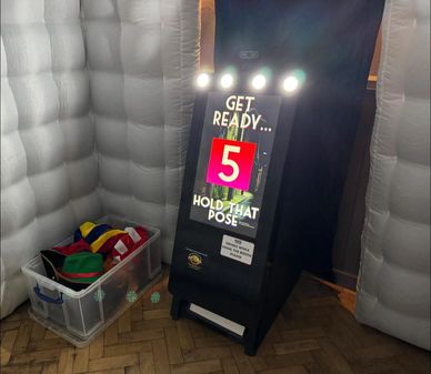 space saving Mini mirror photo booth for a wedding in The Village Hotel Warrington Cheshire