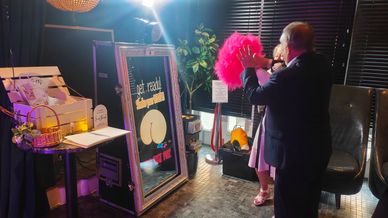 large magic mirror photo booth for a wedding in The Grand Warrington Cheshire