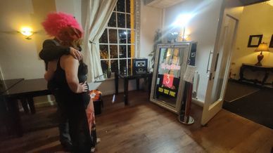 large magic mirror photo booth in Spirit restaurant park manor