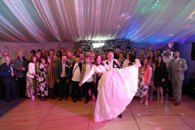 Wedding party all guests photo