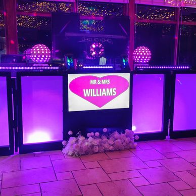 wedding DJ setup at Beeston Manor wedding venue