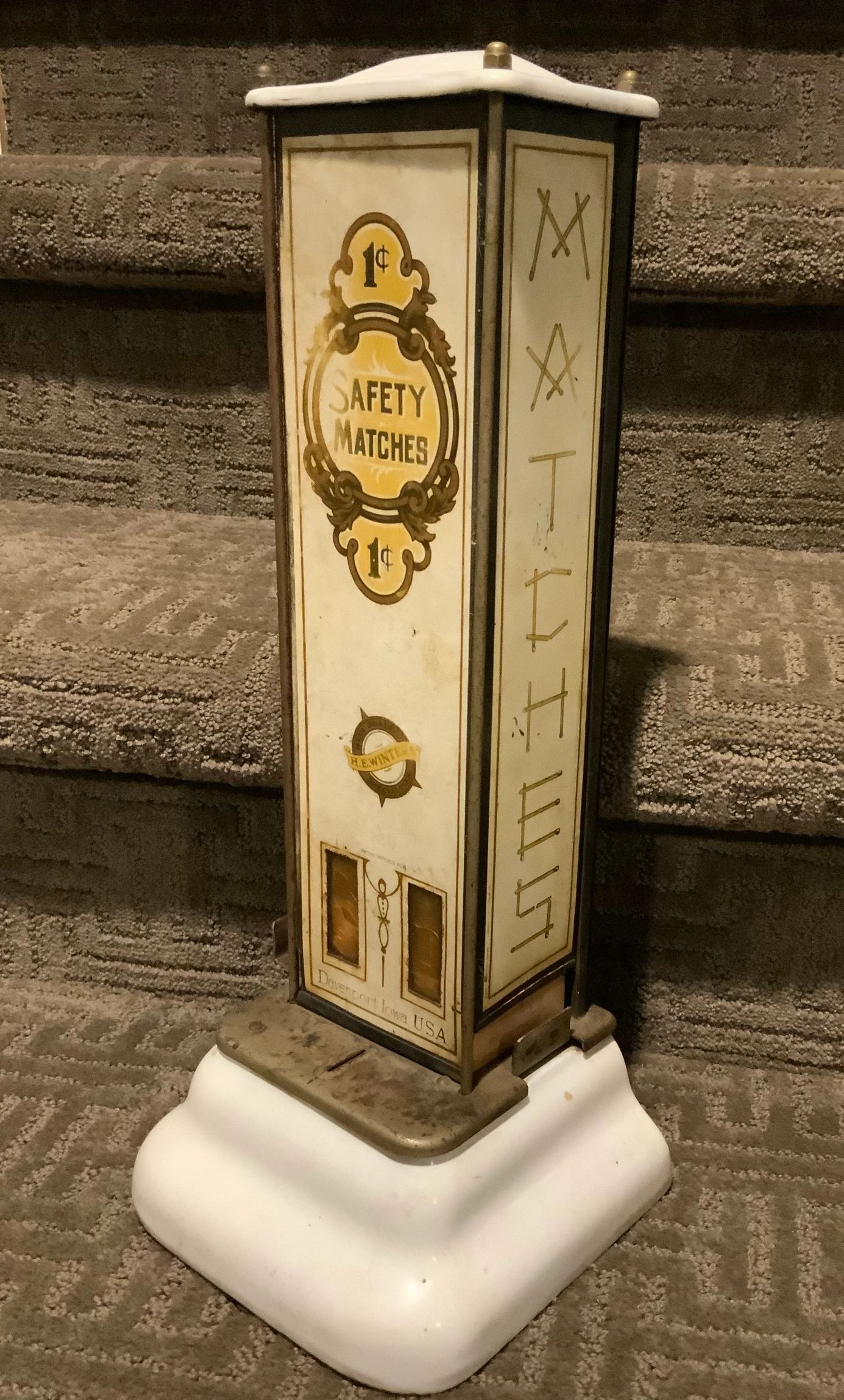 H. E. Winters Match Machine
Antique Match Machine 
Penny Match Machine