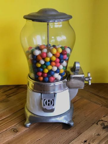 Porcelain Hance Rex Convertible Antique Gum Machine , Antique Peanut Machine, Antique Match Machine